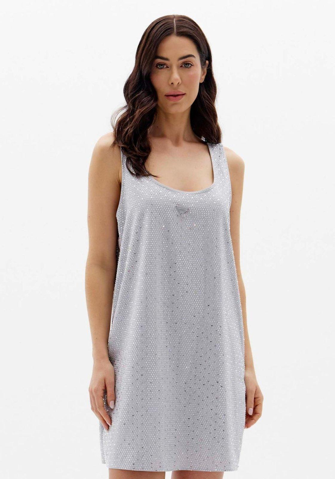 Vestido Curto Shine Com Enfeite Lança Perfume