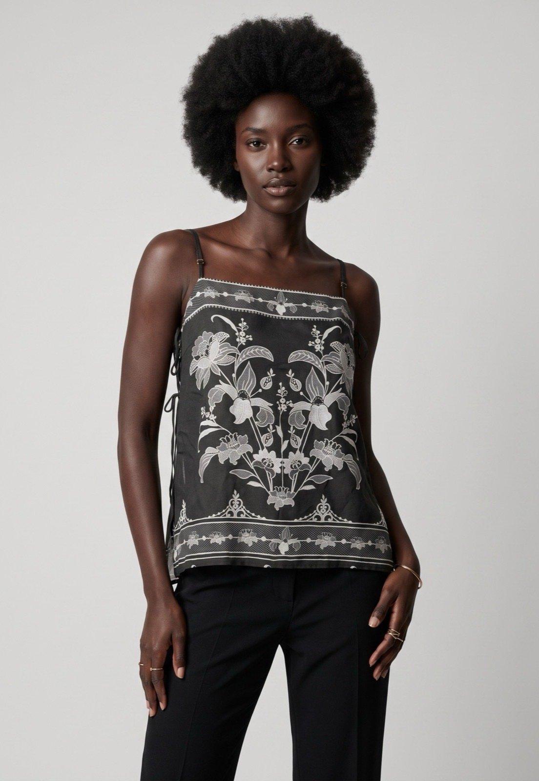 Regata Feminina FARM Floral Verde