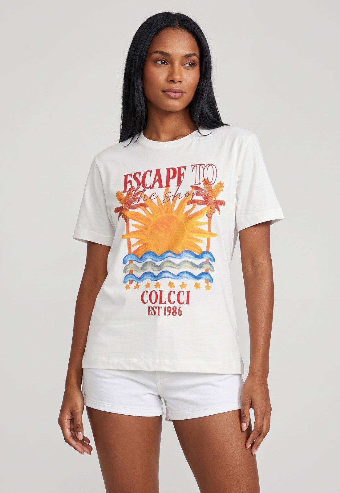 Camiseta Feminina Colcci To The Shore Branca