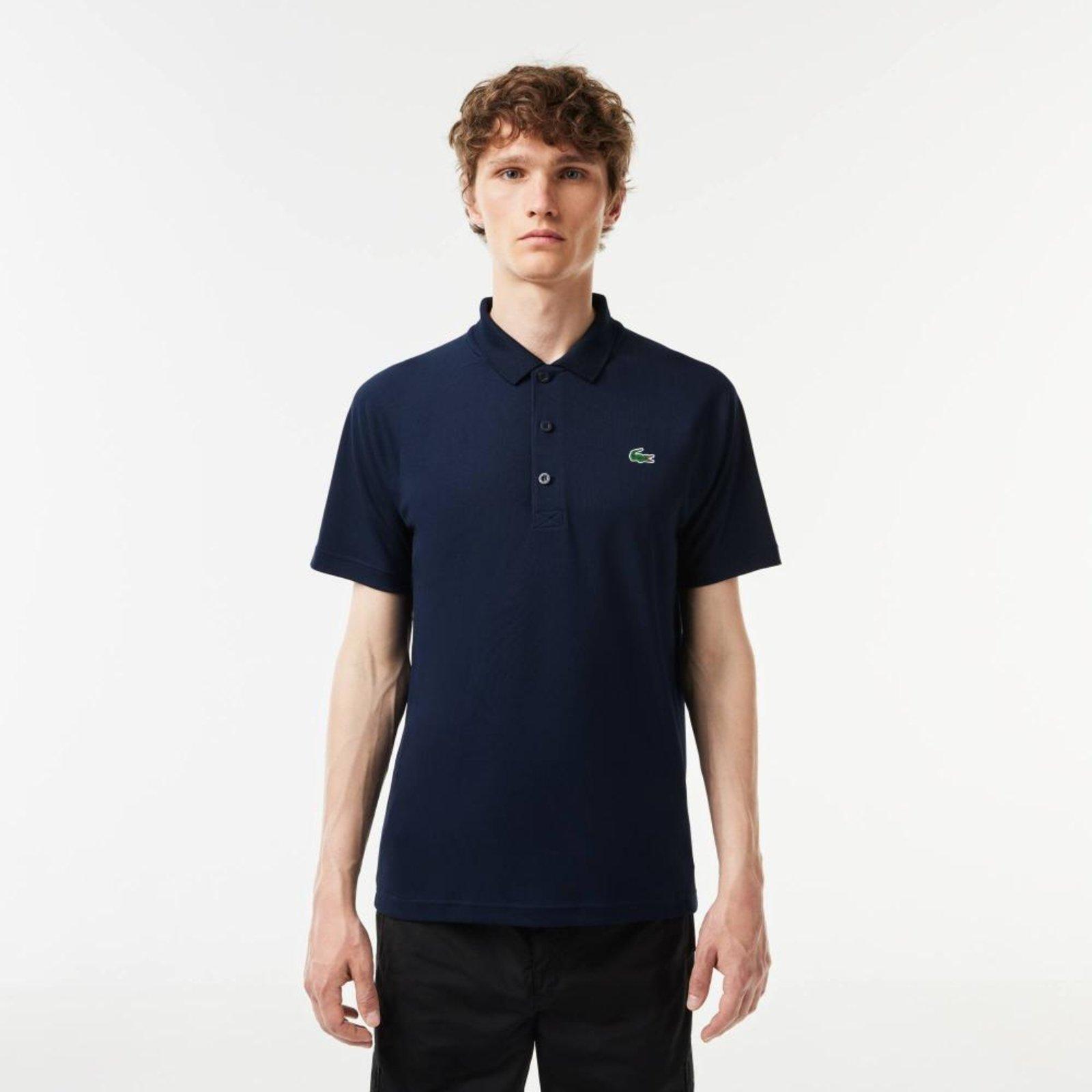 Lacoste Polo Masculina Sport Em Tecido Respirável Azul
