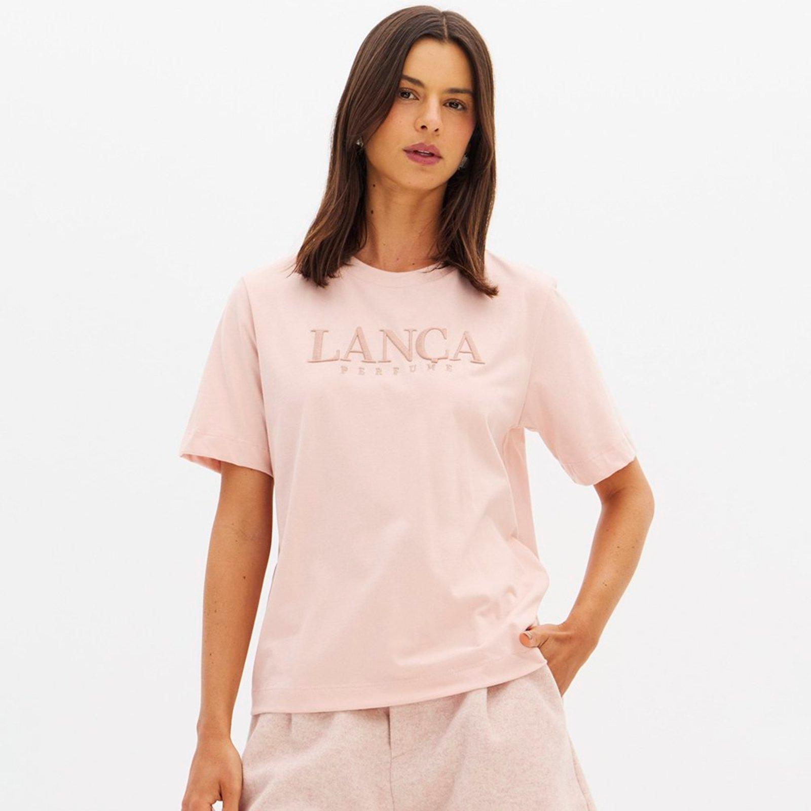 Camiseta Lança Perfume Regular Curta In26 Rosa Feminino