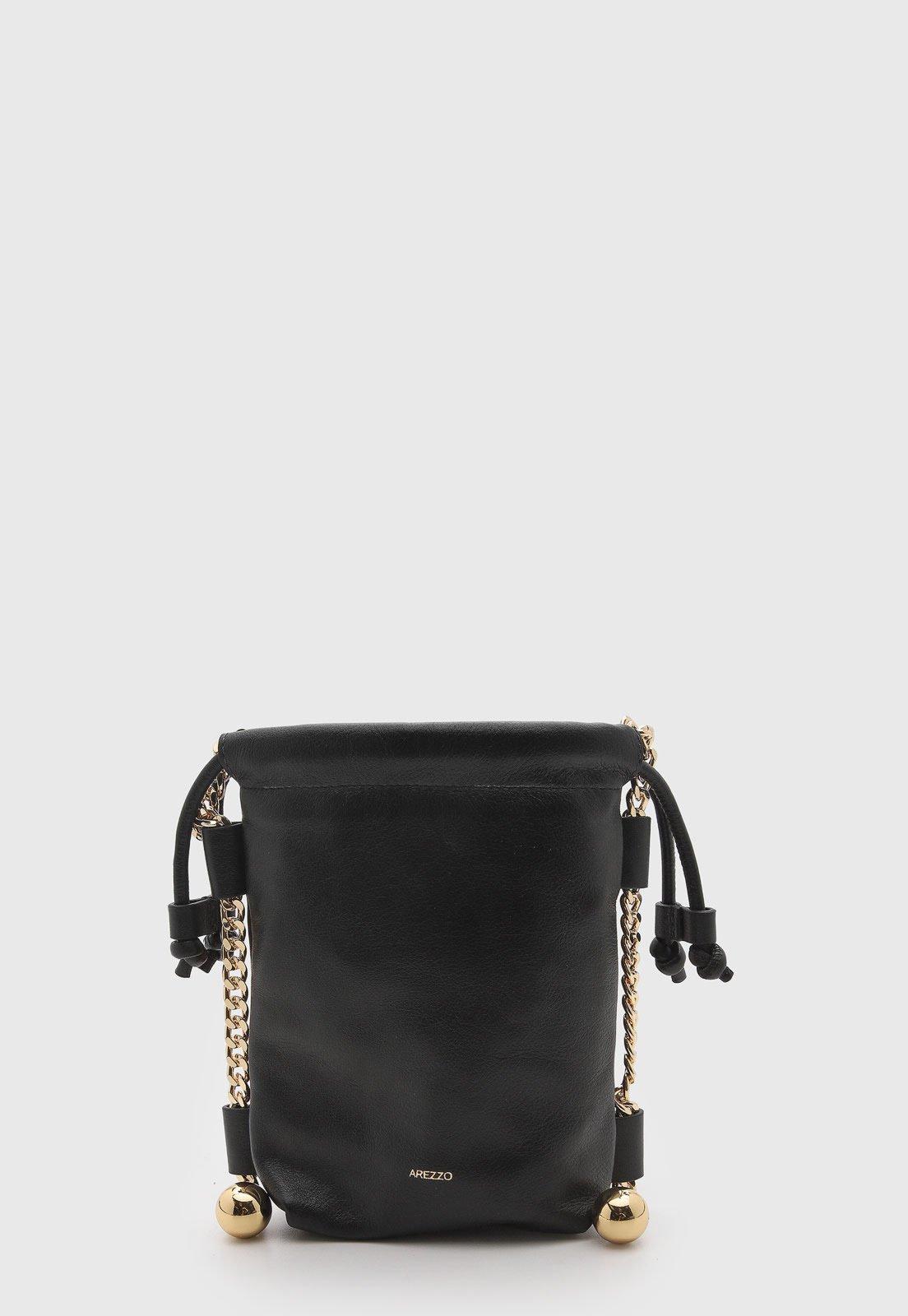 Bolsa Feminina Arezzo Pequena Couro Preta