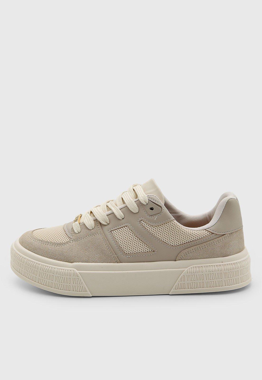 Tênis Feminino Vizzano Cano Baixo Bege
