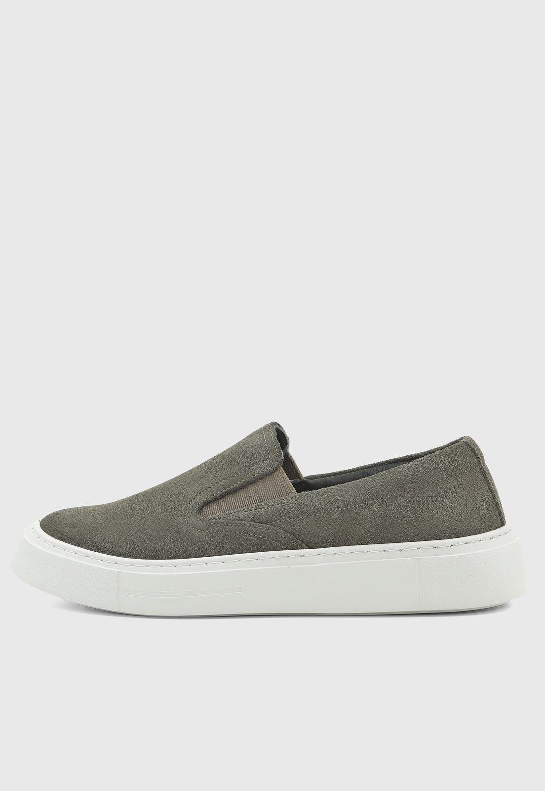 Tênis Slip On Masculino Aramis Couro Verde