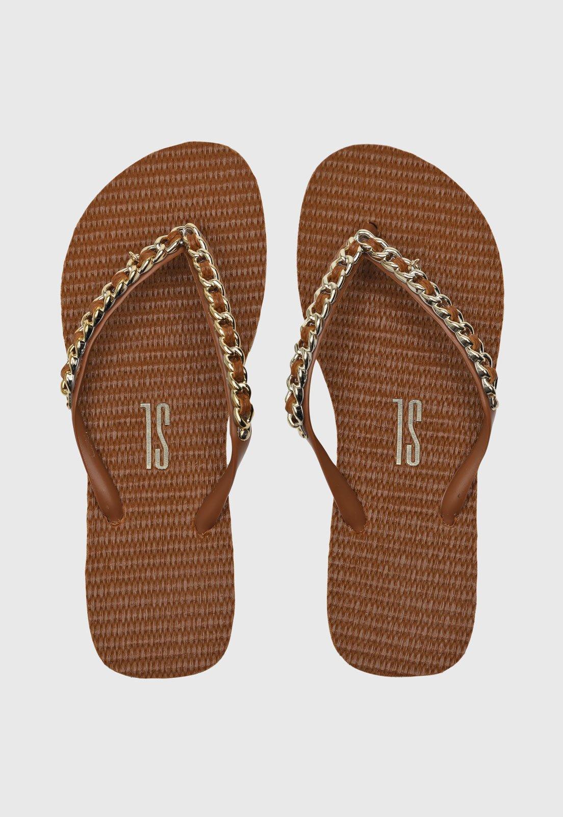 Chinelo Santa Lolla Corrente Caramelo