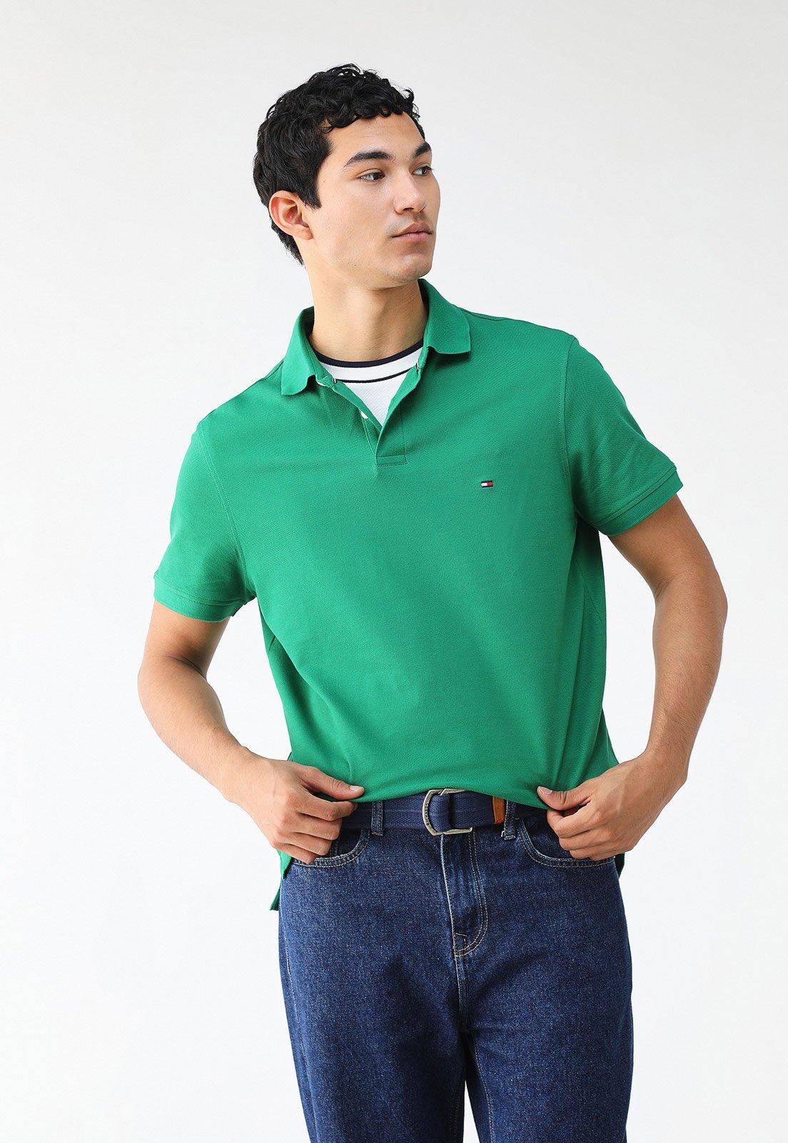 Camisa Polo Tommy Hilfiger Reta Verde