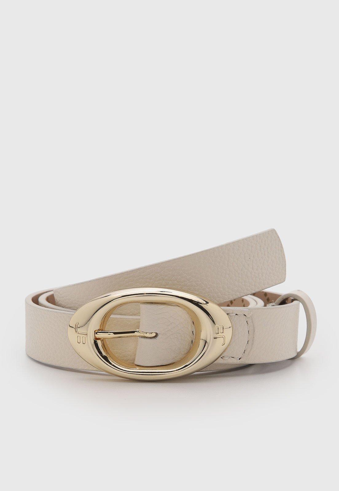 Cinto Feminino Jorge Bischoff Couro Off-White