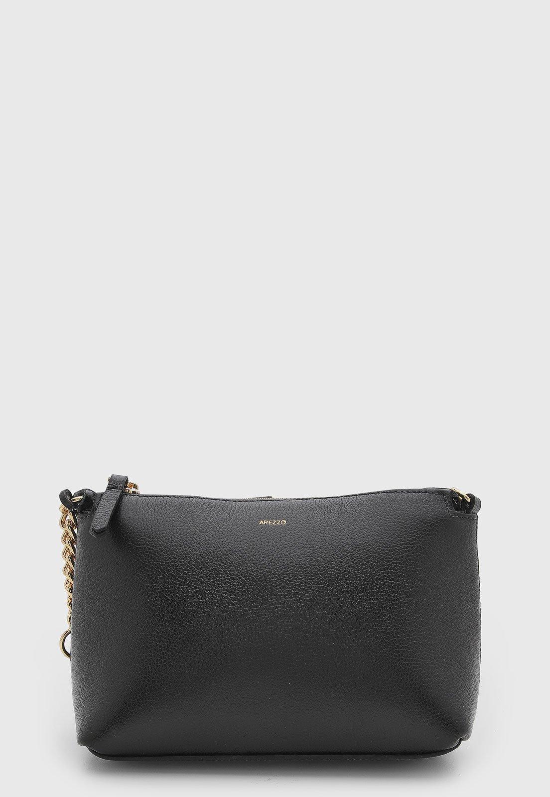 Bolsa Feminina Arezzo Média Couro Preta
