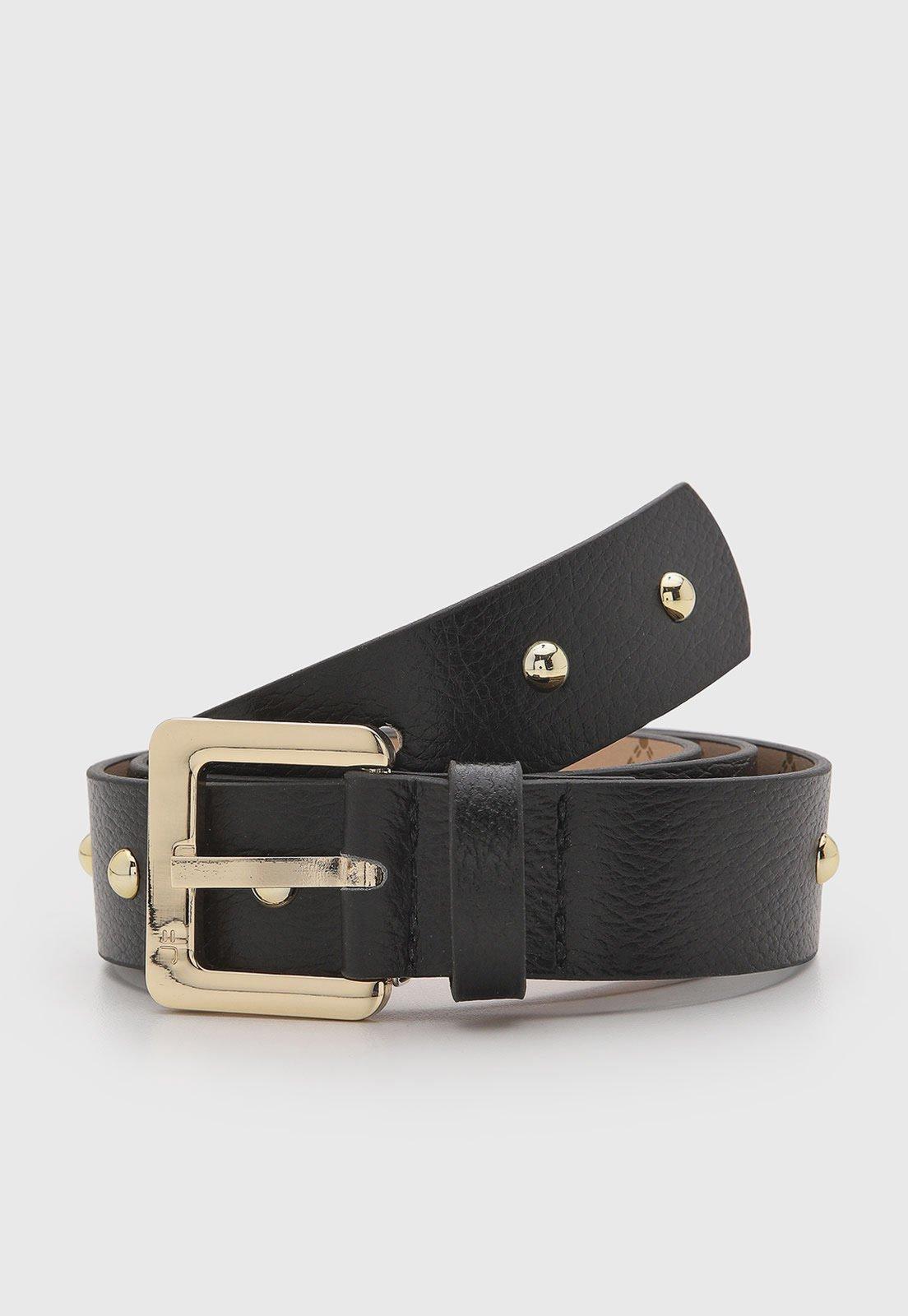 Cinto Feminino Jorge Bischoff Couro Preto