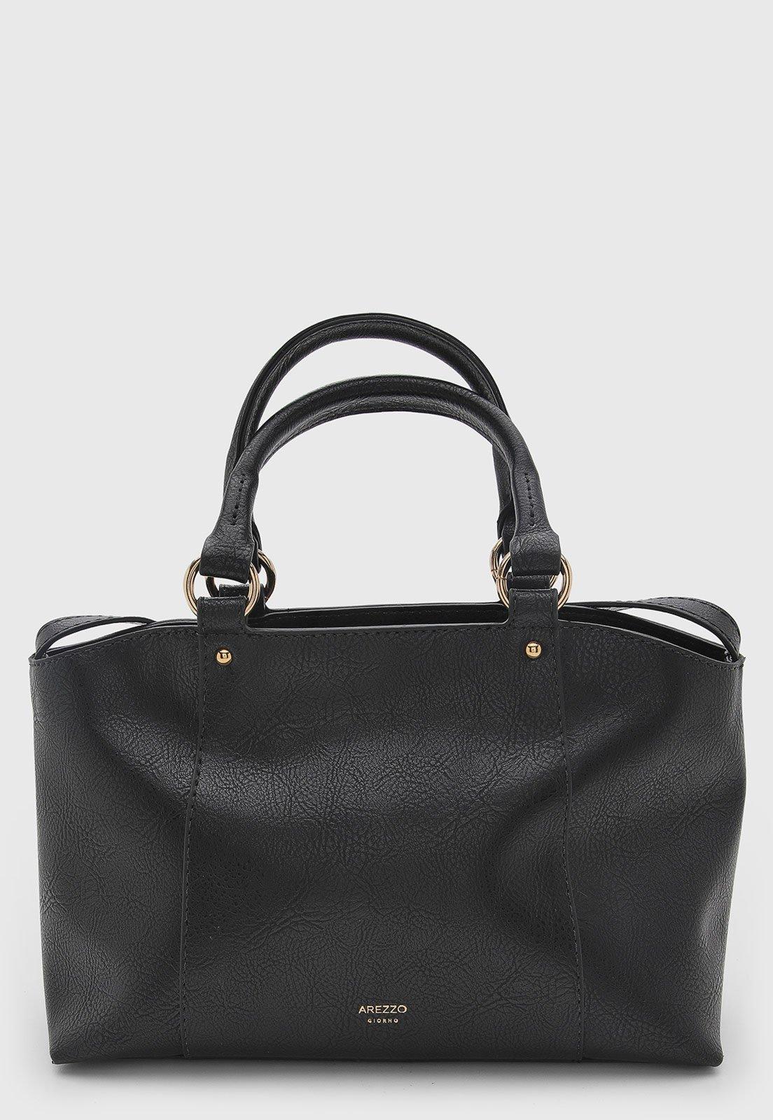 Bolsa Feminina Arezzo Estruturada Grande Preta