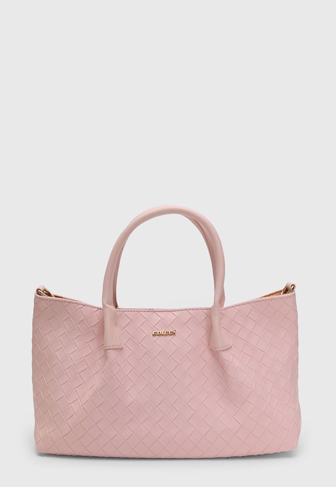 Bolsa Feminina Colcci Tramada Rosa