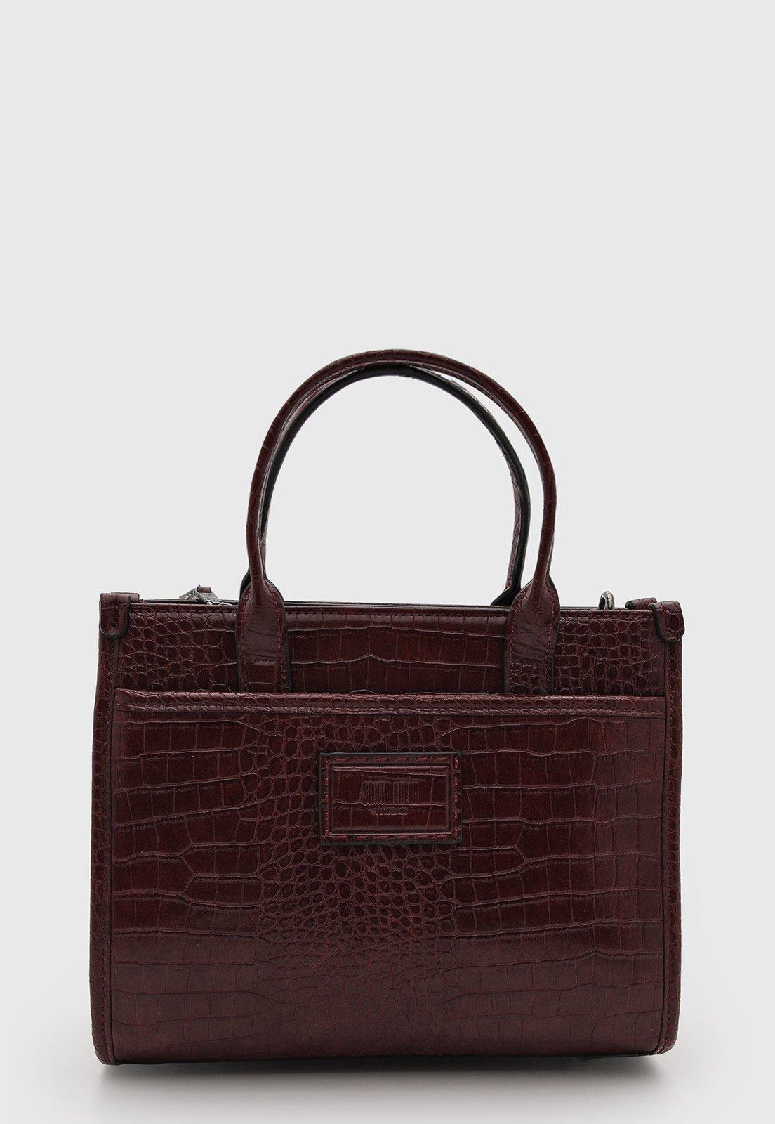 Bolsa Feminina Santa Lolla Croco Vinho