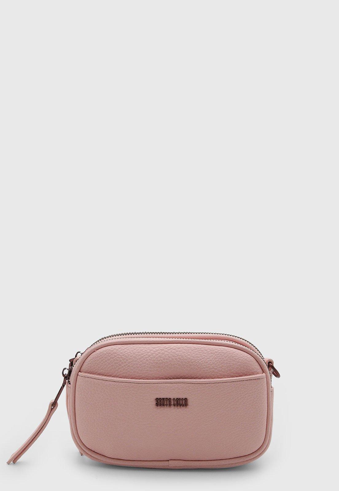 Bolsa Feminina Santa Lolla Texturizada Rosa