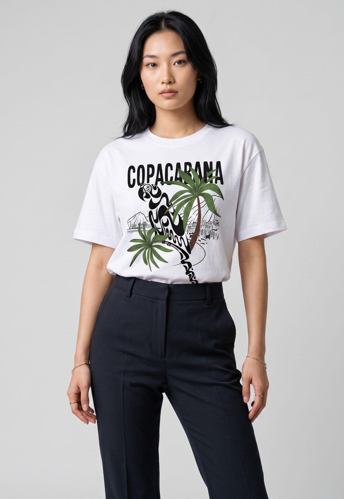 Camiseta Feminina FARM Copacabana Branca