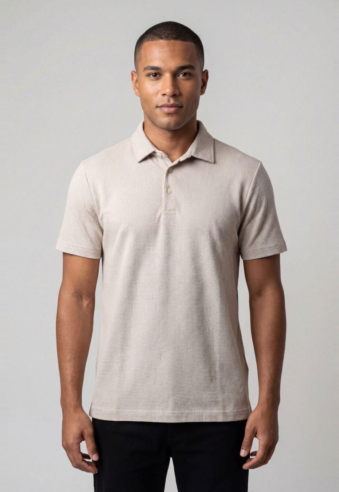 Polo Masculina Aramis Clássica Bege