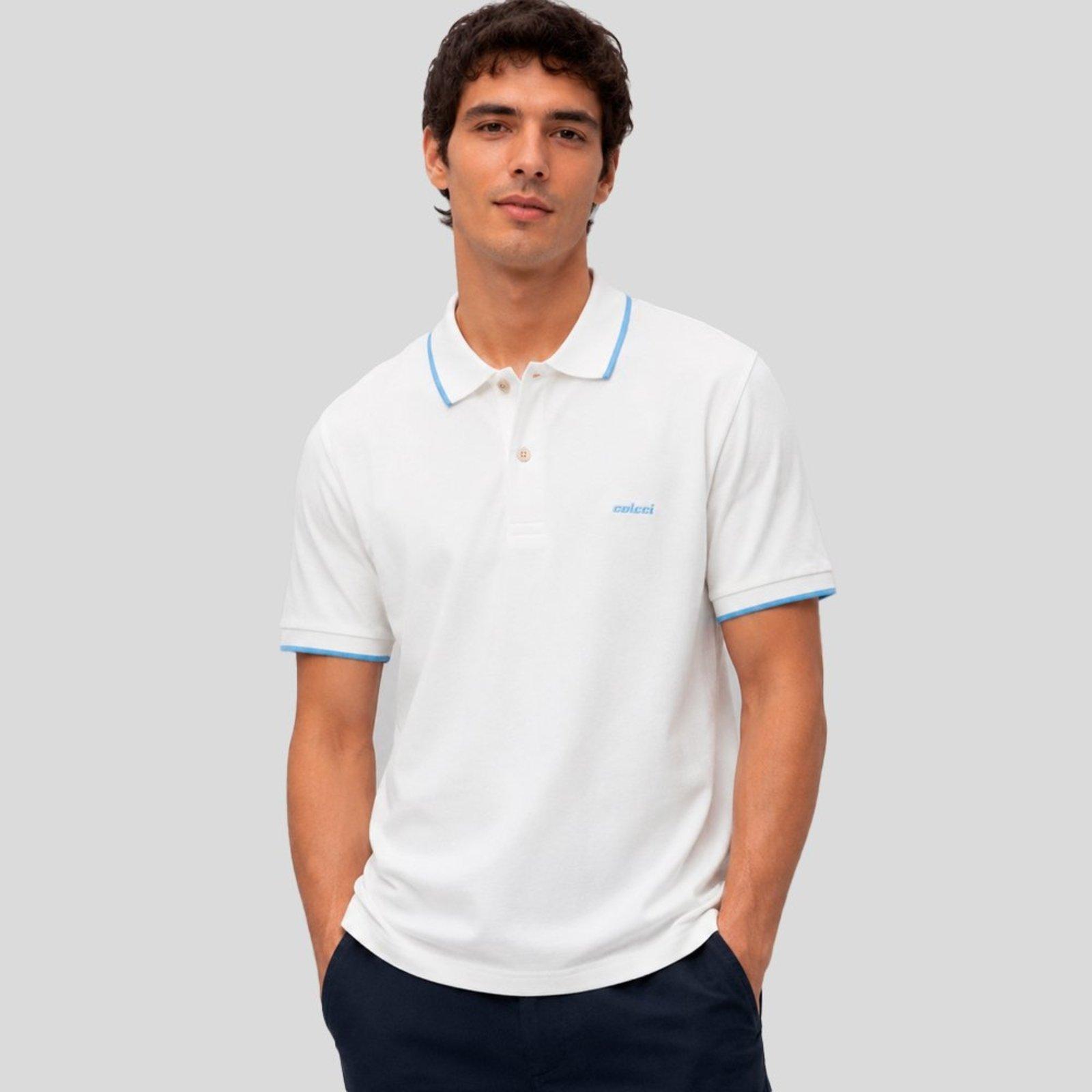 Camisa Polo Colcci Single Line Pr27 Off White Masculino