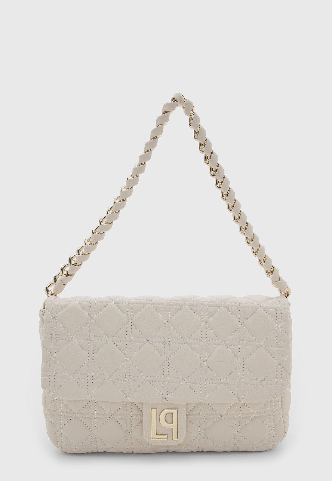 Bolsa Feminina Lança Perfume Estruturada Matelassê Off-white