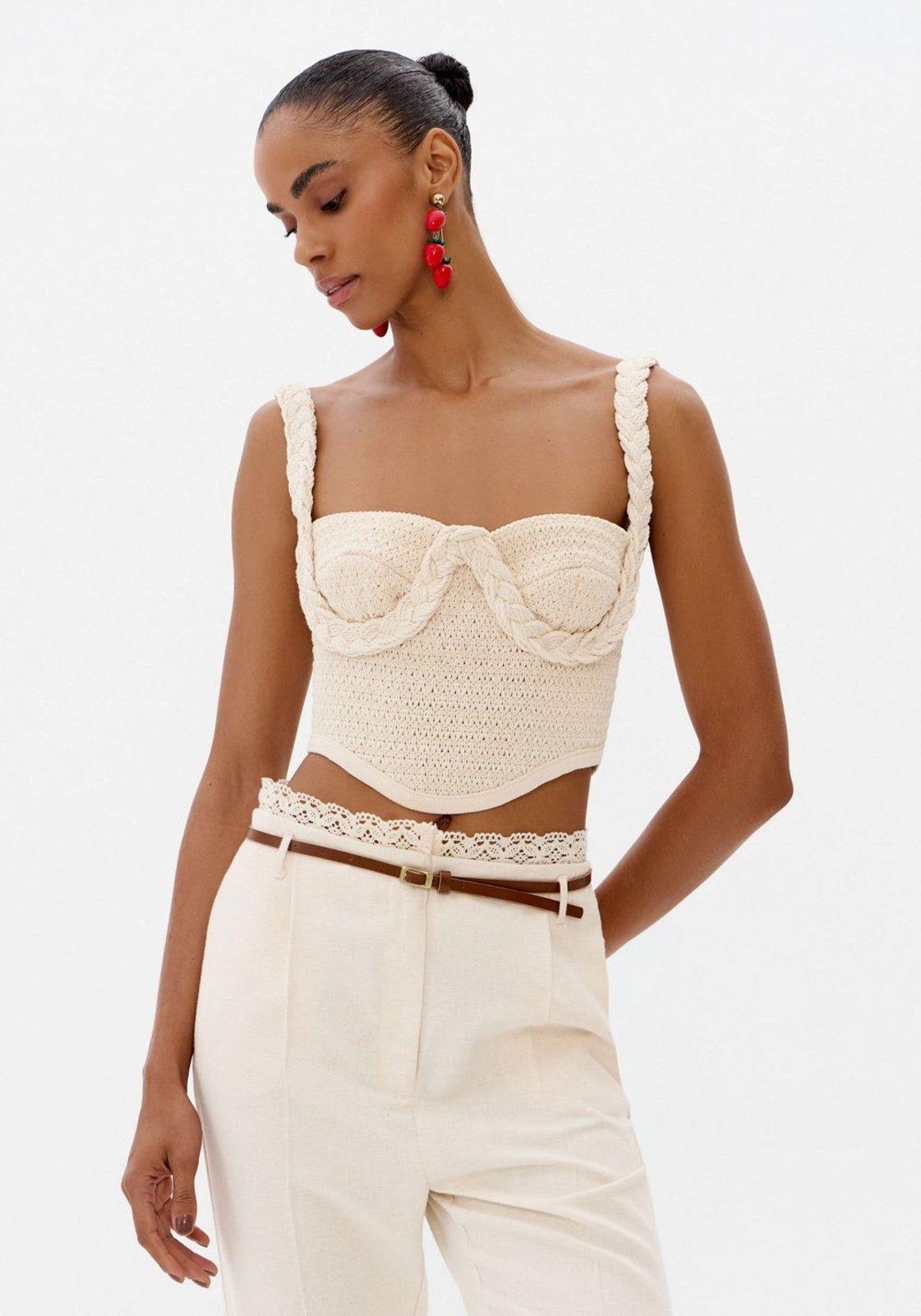 Top Cropped De Alça Lança Perfume