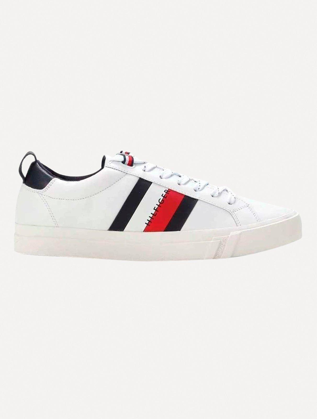 Tênis Tommy Hilfiger Masculino Couro Dino 9A White Branco