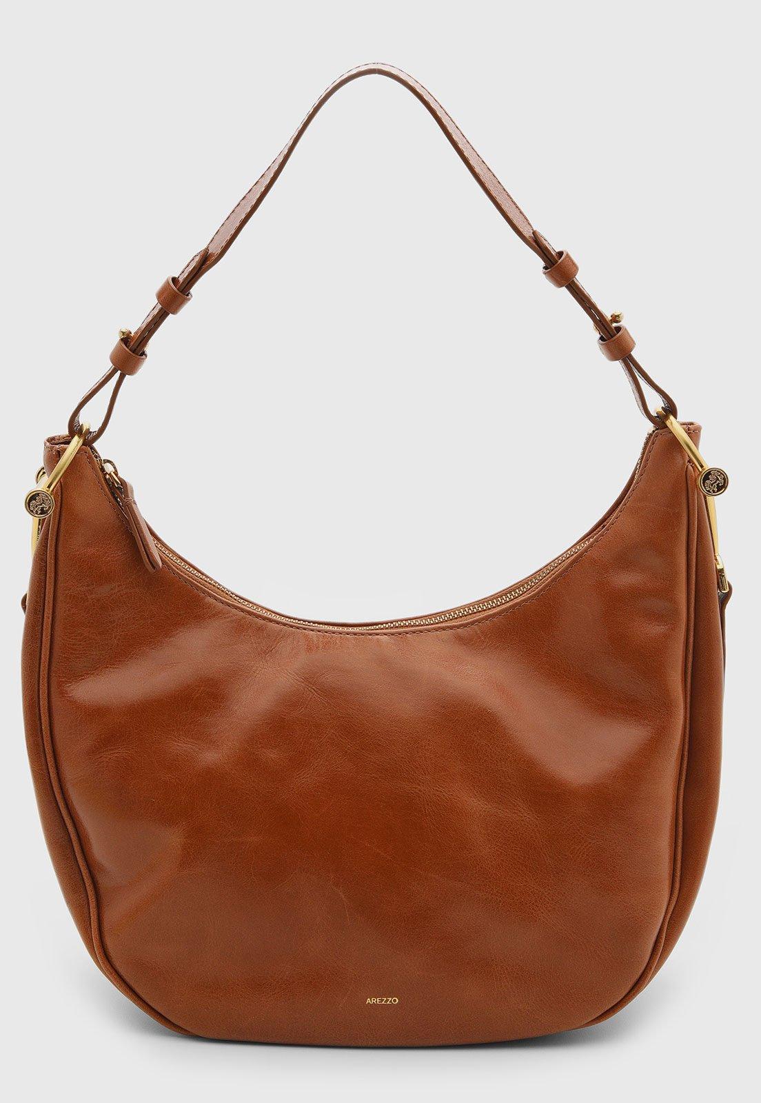 Bolsa Feminina Arezzo Alça Estruturada Couro Marrom