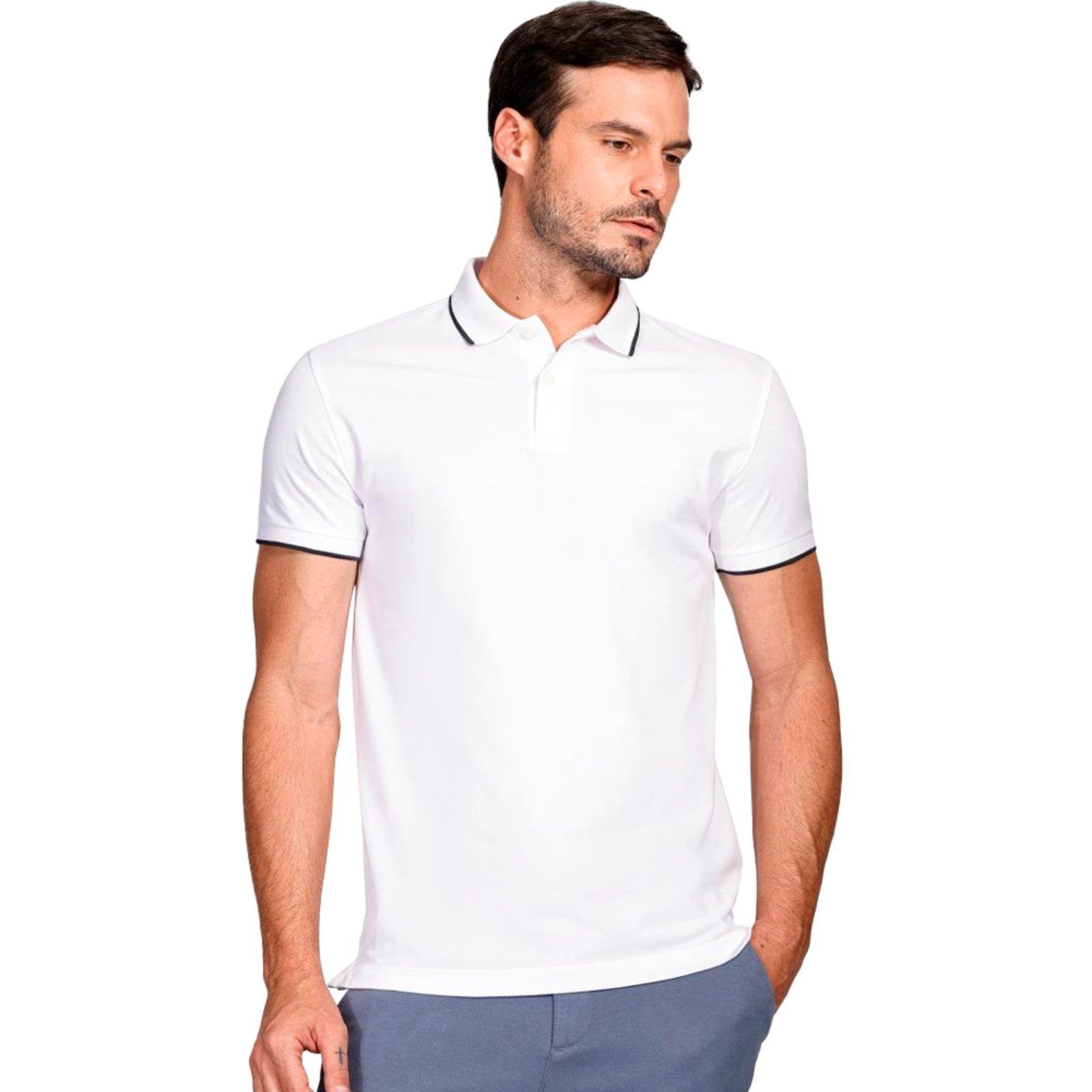 Camisa Polo Aramis Classic Ve25 Branco Masculino