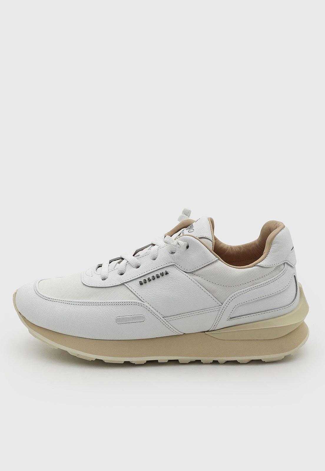 Tênis Masculino Reserva Couro Casual Branco