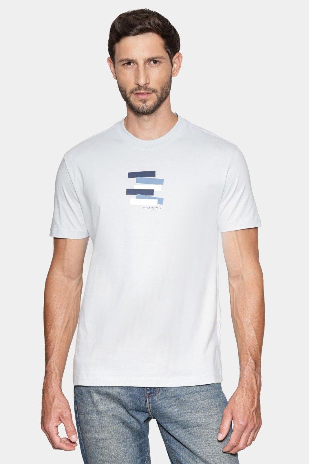 Camiseta Aramis Manga Curta Estampa Faixas