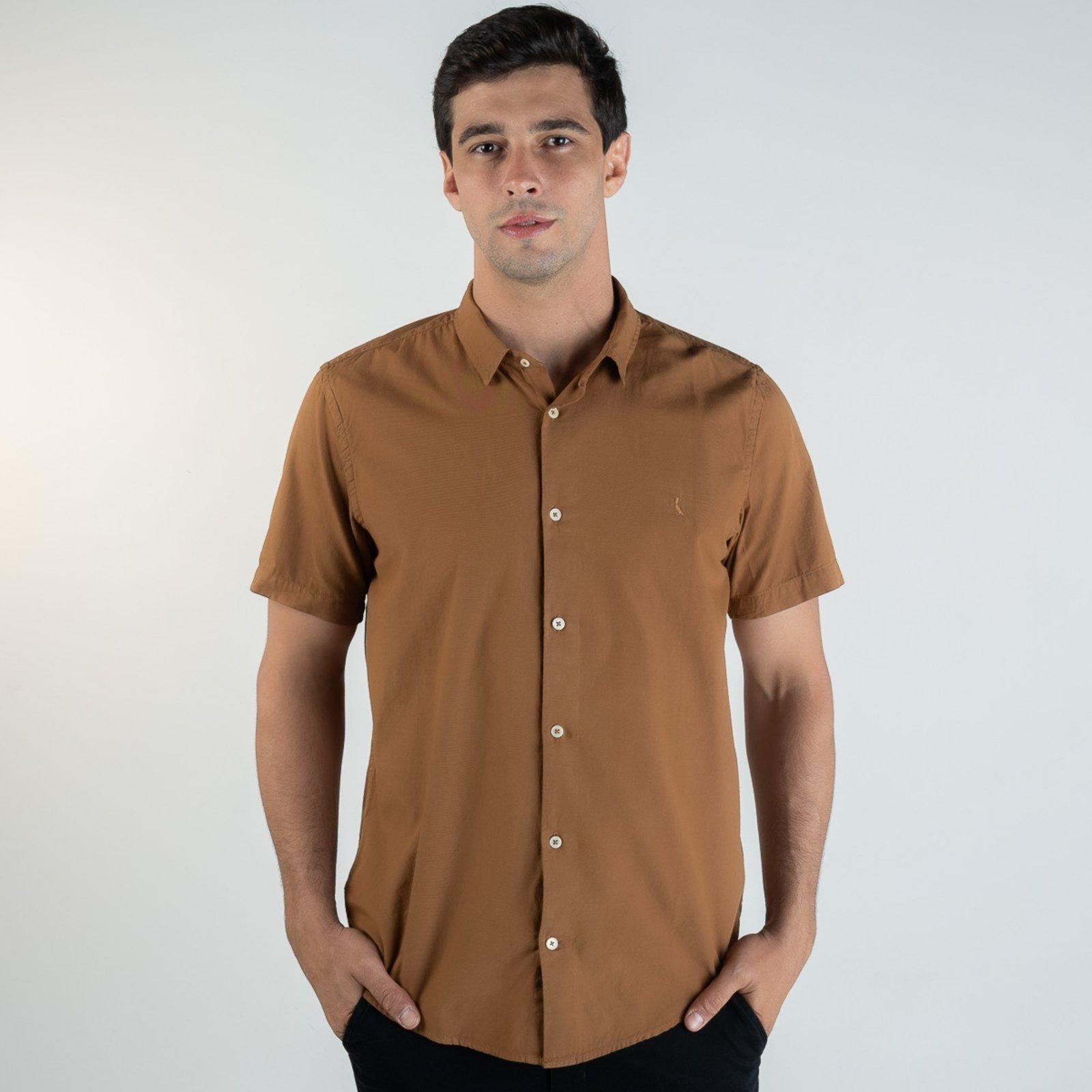 Camisa Reserva Nova Paraty Manga Curta Marrom
