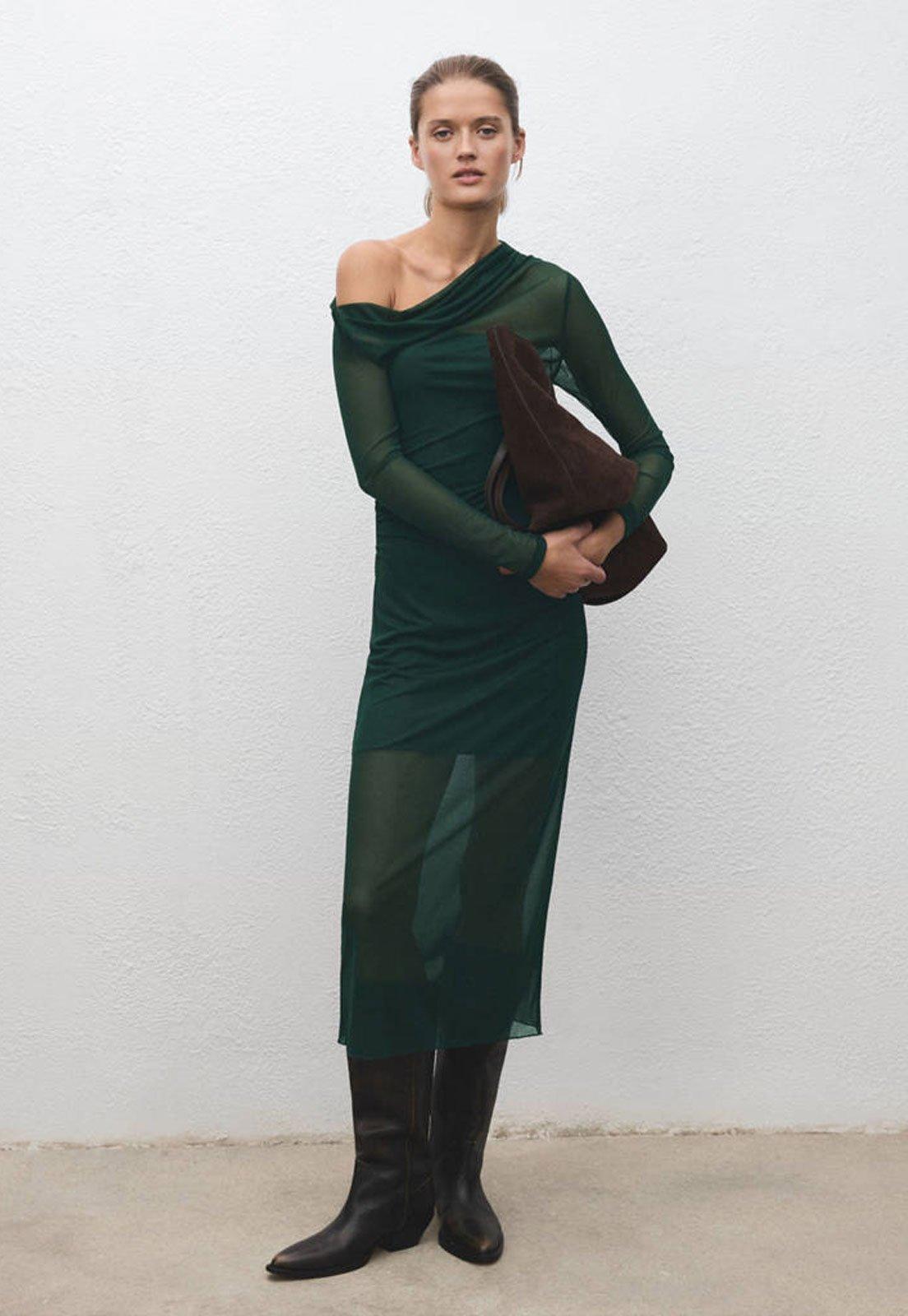 Vestido Mango Midi Aitana Verde