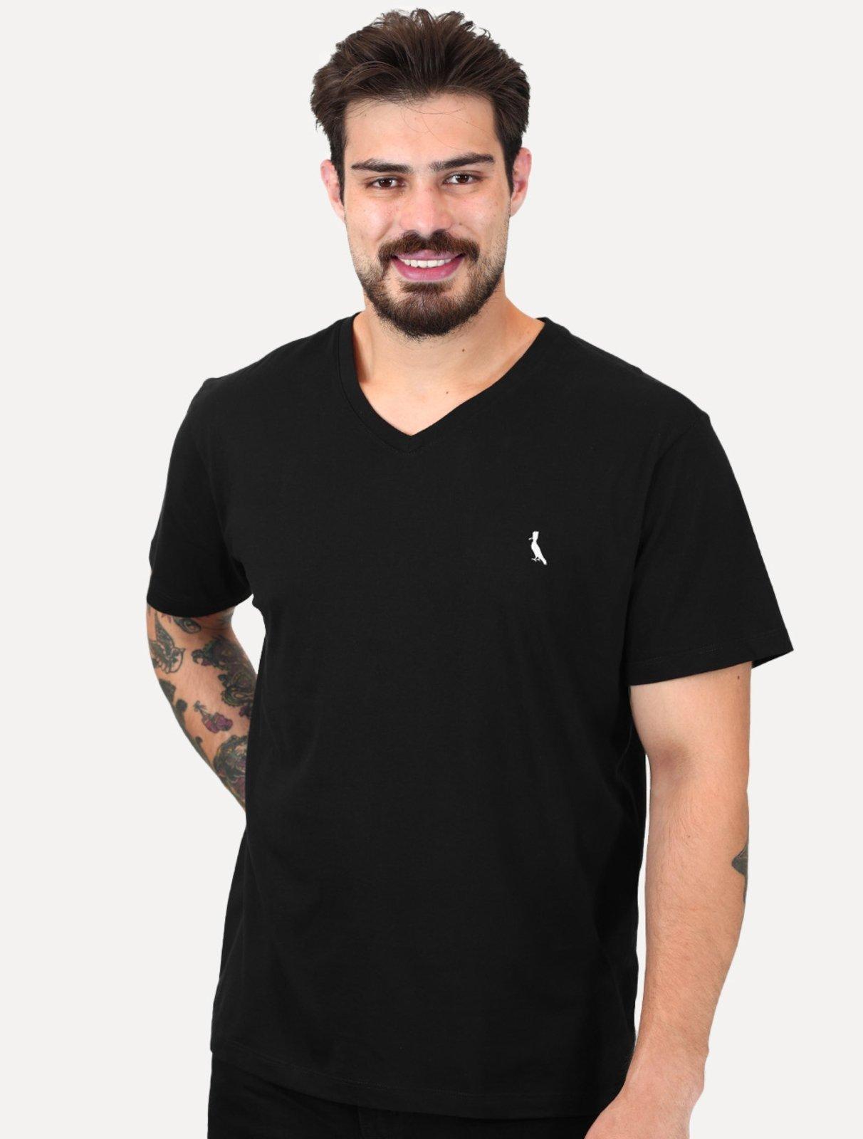 Camiseta Reserva Masculina V-Neck Vento Icon Preta