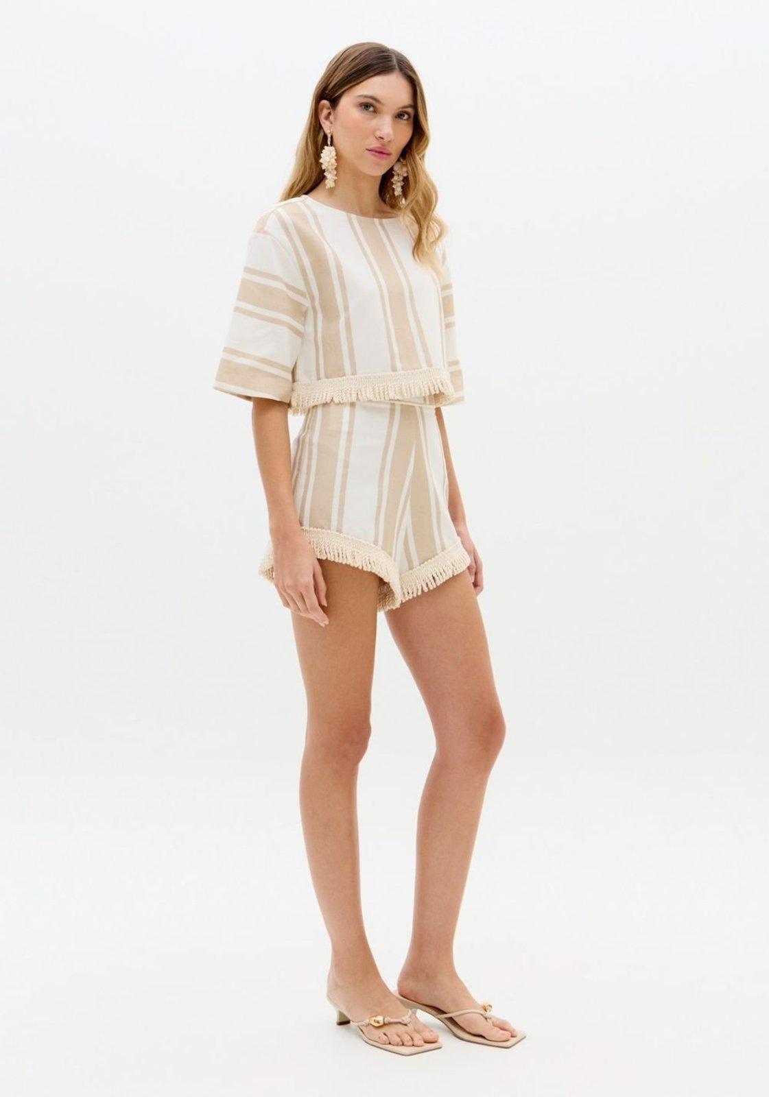 Short Hot Pants Com Franjas Lança Perfume