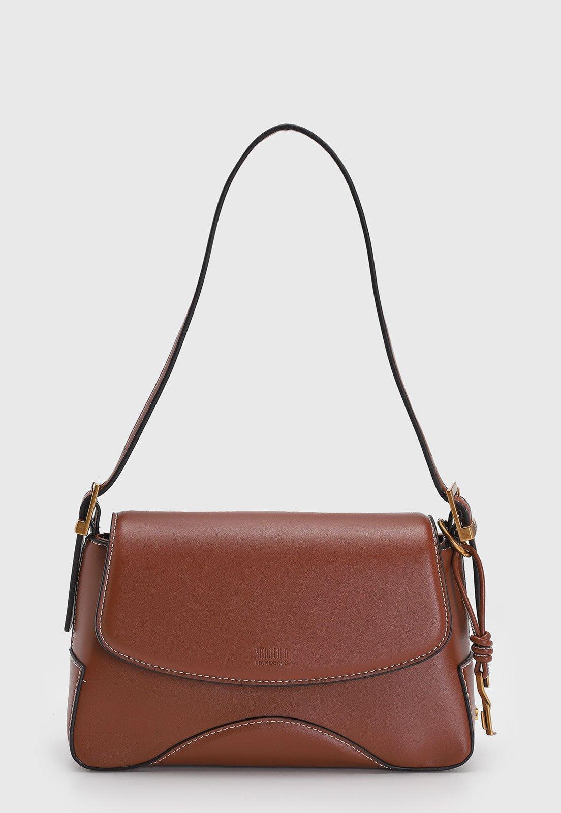 Bolsa Tiracolo Santa Lolla Alça Dupla Marrom