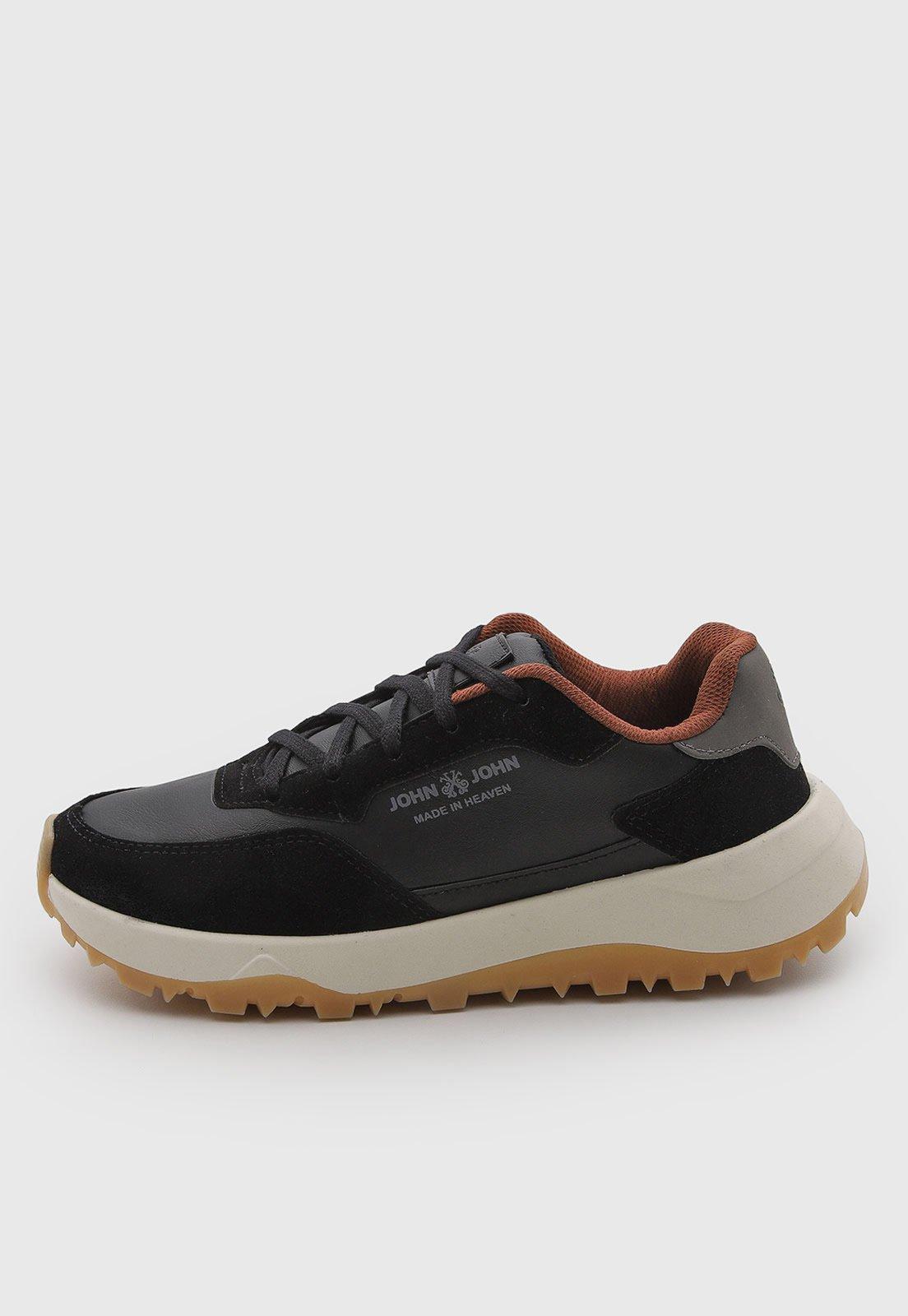 Tênis Masculino John John Plataforma Preto