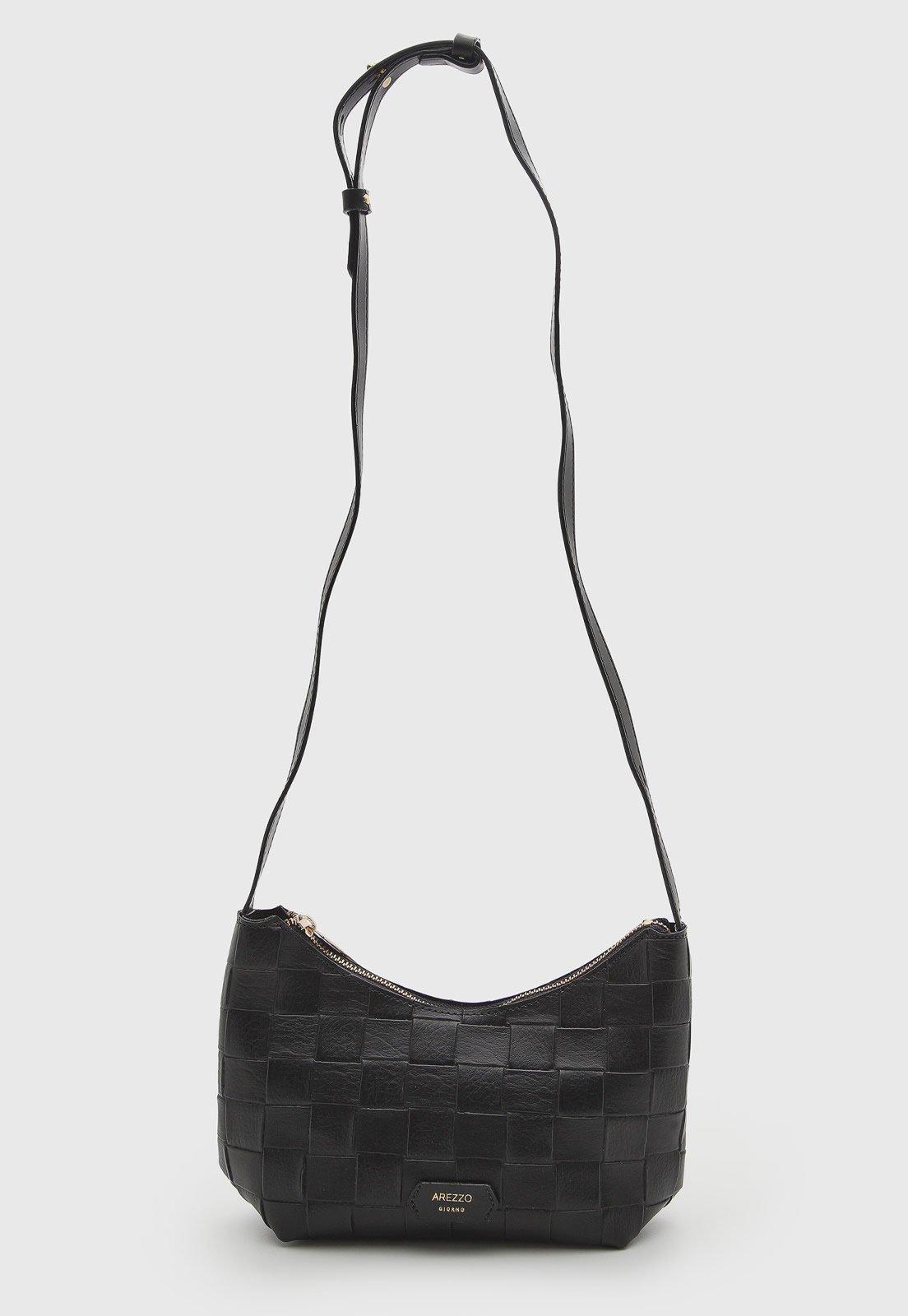 Bolsa Feminina Arezzo Textura Trançada Preta