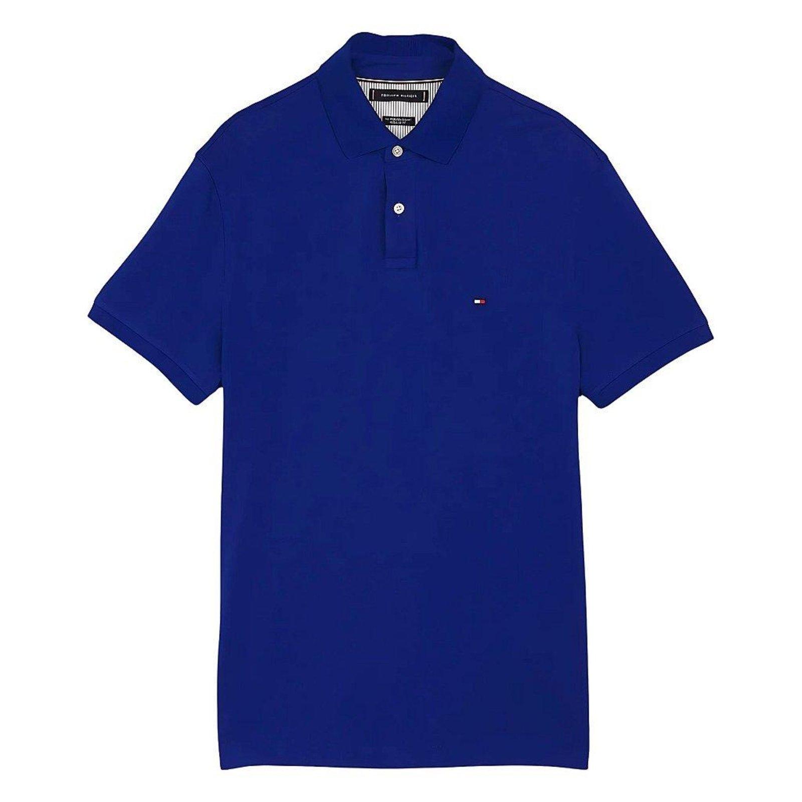 Camisa Polo Tommy Hilfiger Tech Piquet Regular Azul