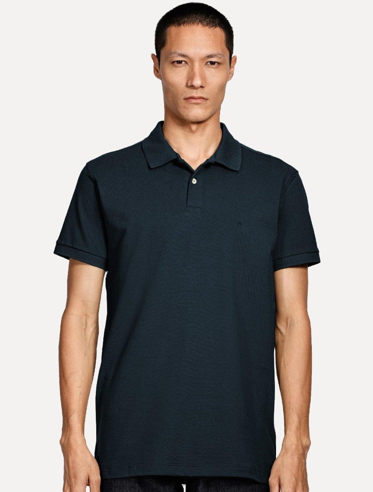 Polo Aramis Masculina Piquet Basic Mono Azul Petróleo