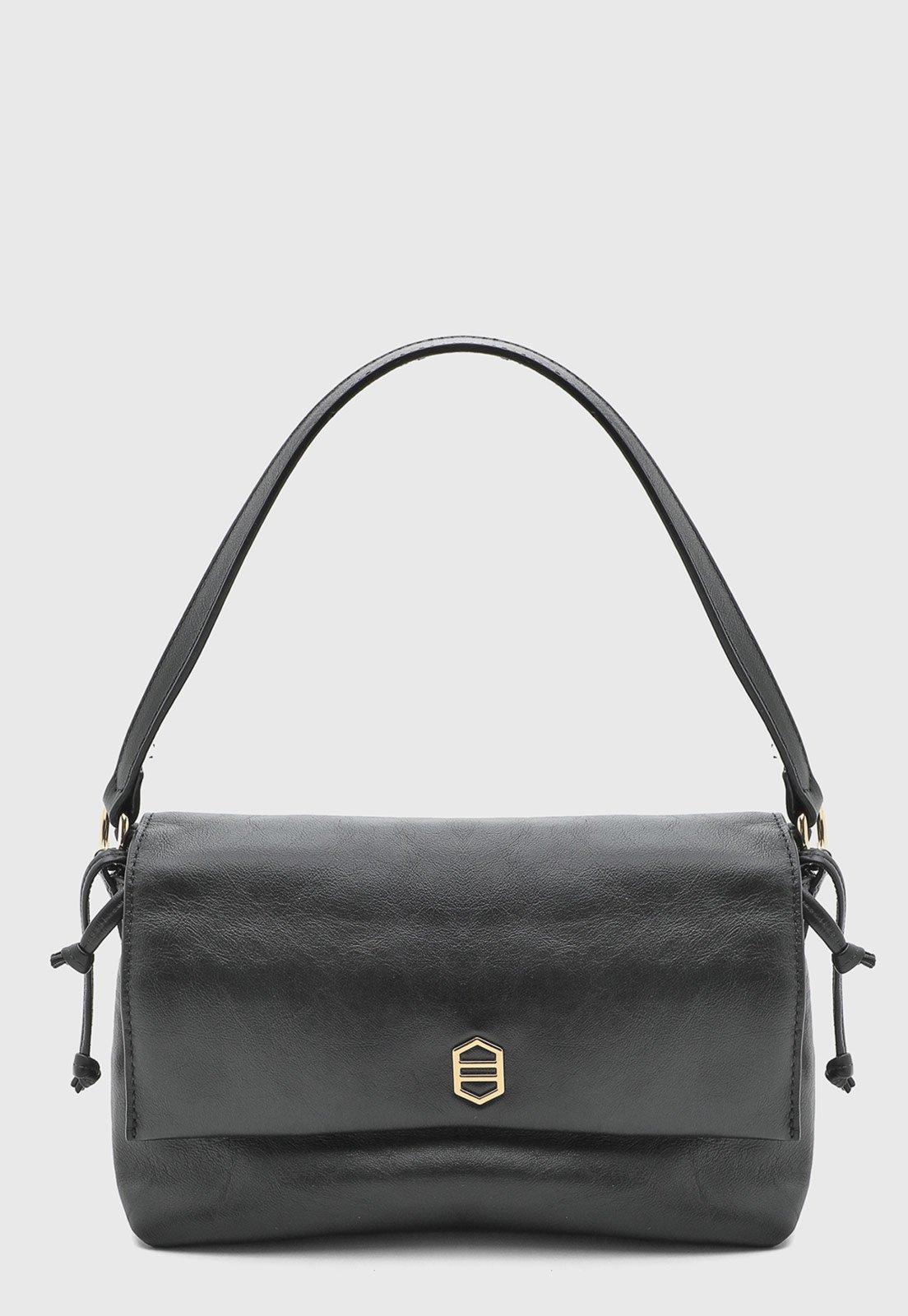 Bolsa Feminina Arezzo Média Couro Preta