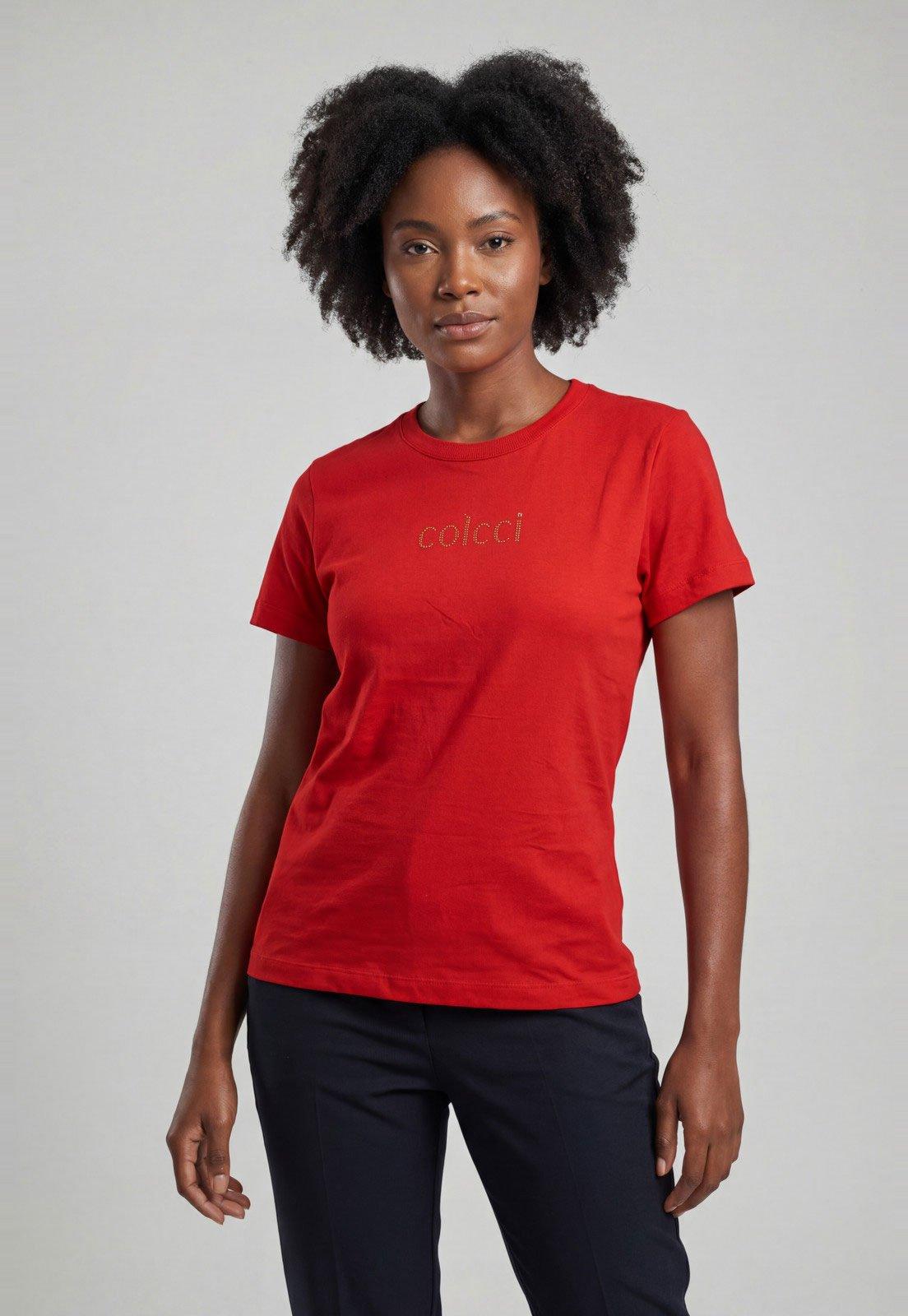 Camiseta Feminina Colcci Logo Vermelha