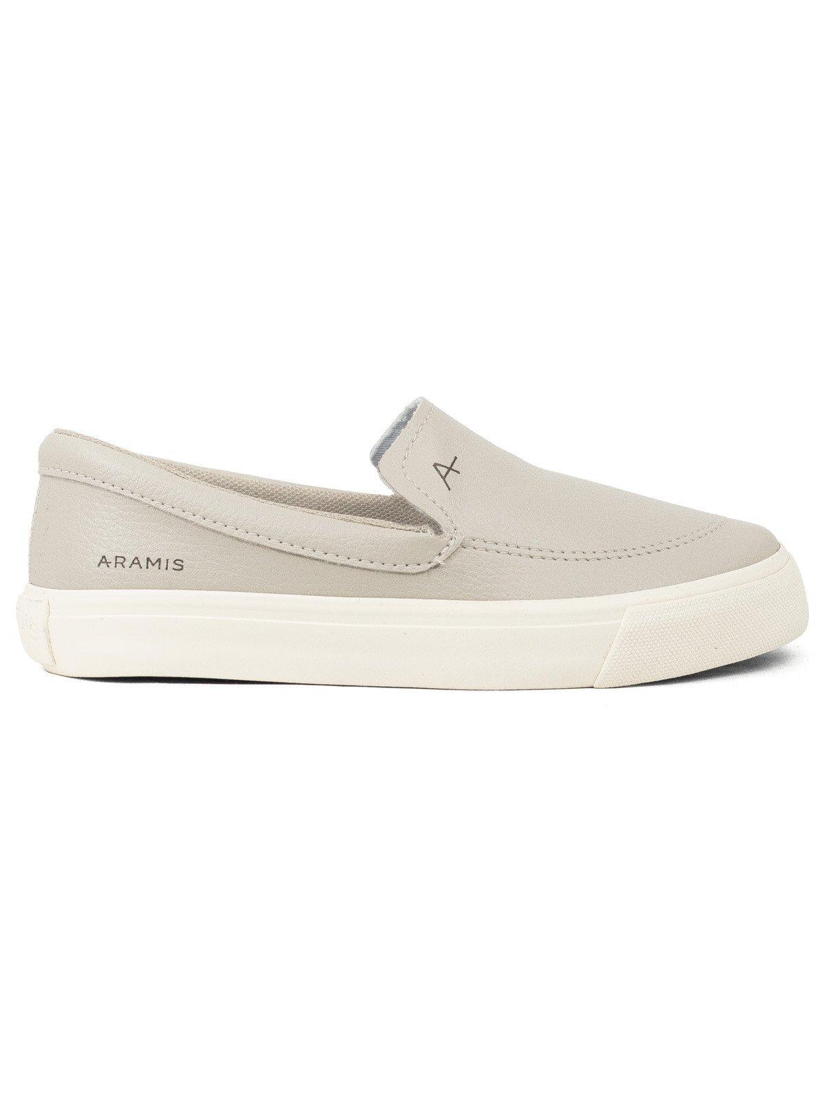Tênis Aramis Next Slip On Casual Easy Loafer Confortável Antiderrapante Branco Off White