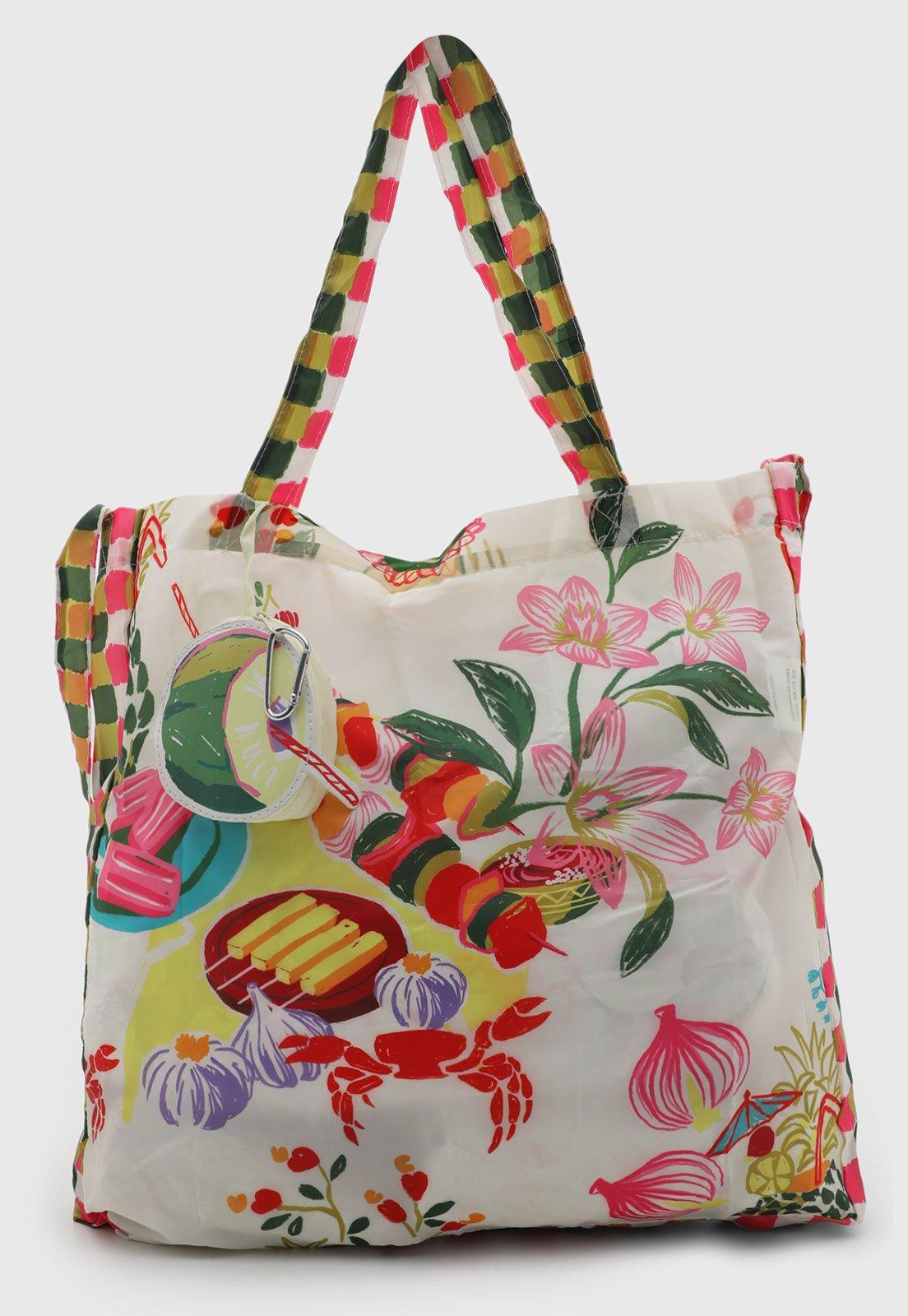 Bolsa Feminina FARM Estampada Branca