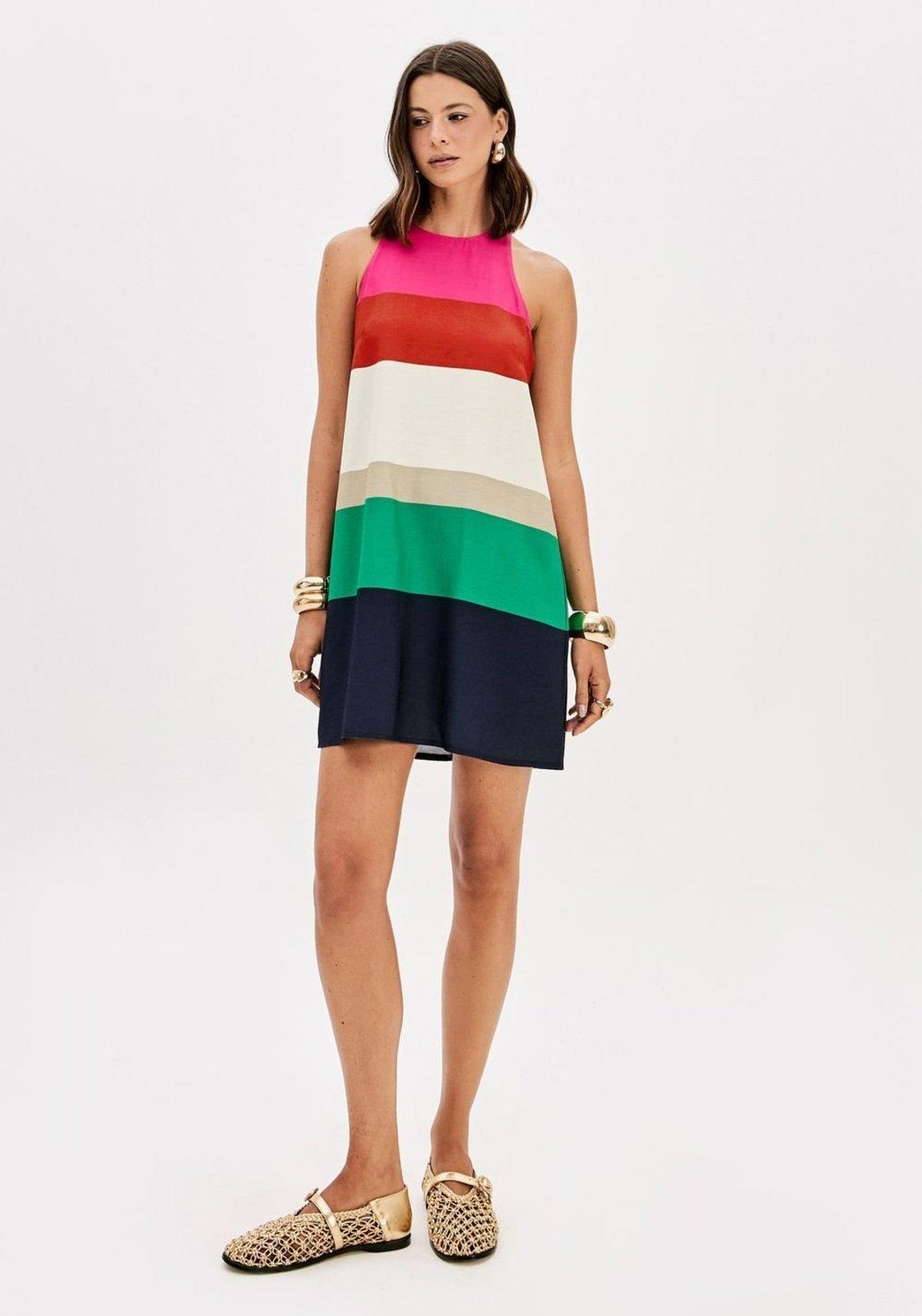 Vestido Curto Estampado Descolado Lança Perfume